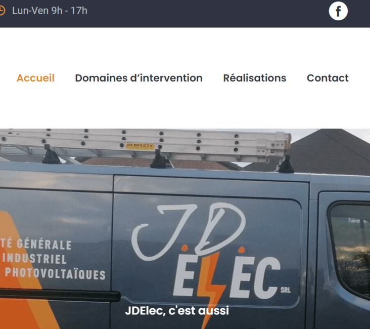 Réalisation site internet électricien à Herve