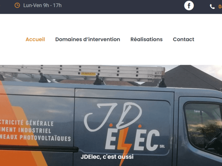 Réalisation site internet électricien à Herve