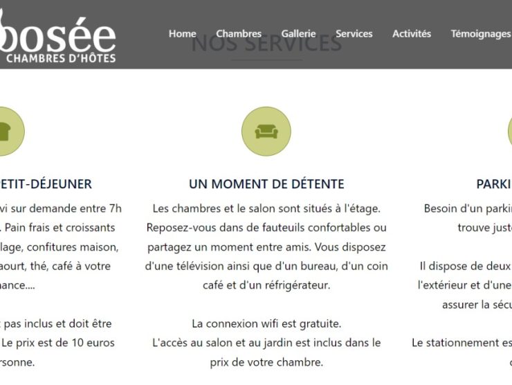 Réalisation site internet chambre d'hôtes à Visé